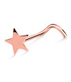 Star Silver Curved Nose Stud NSKB-731s